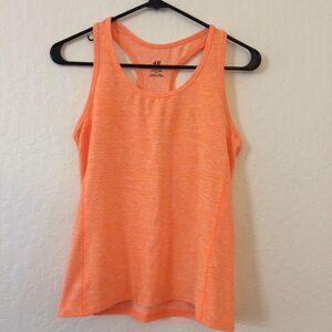 H&M bright orange workout tank top, women’s size medium
